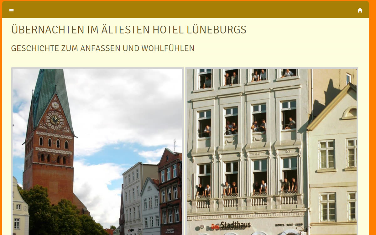 Website-Referenz: Hotel Das Stadthaus